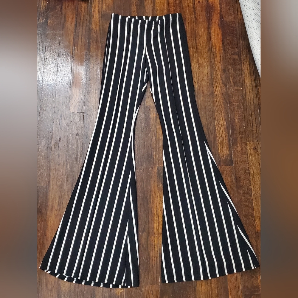 Pinstriped Flare Pants